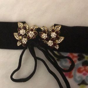 Crimson Flower Crystal Choker